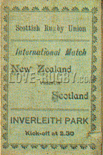 1905 Scotland v New Zealand  Rugby Programme